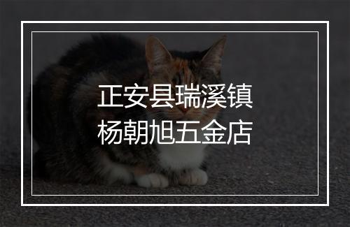 正安县瑞溪镇杨朝旭五金店