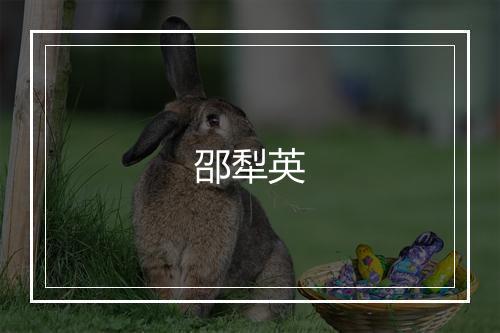 邵犁英