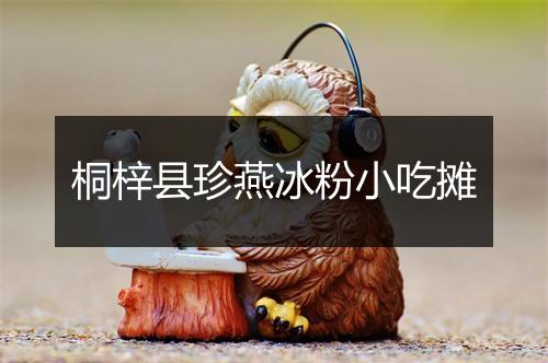 桐梓县珍燕冰粉小吃摊