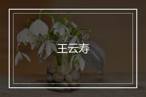 王云寿