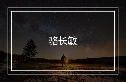 骆长敏