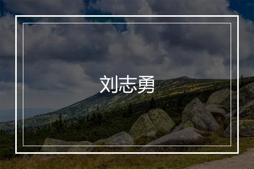 刘志勇