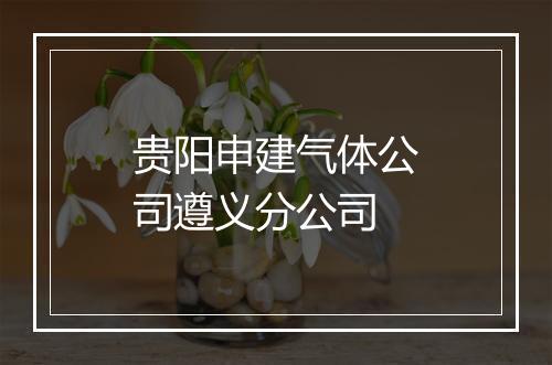 贵阳申建气体公司遵义分公司