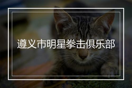 遵义市明星拳击俱乐部