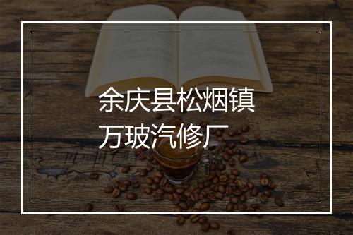 余庆县松烟镇万玻汽修厂