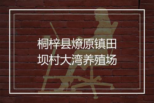 桐梓县燎原镇田坝村大湾养殖场