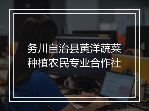 务川自治县黄洋蔬菜种植农民专业合作社