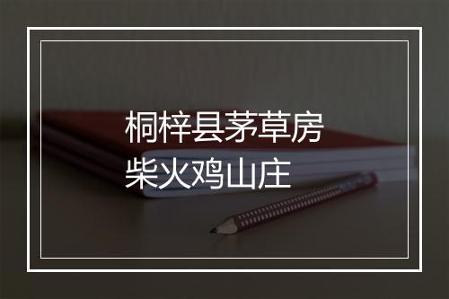 桐梓县茅草房柴火鸡山庄