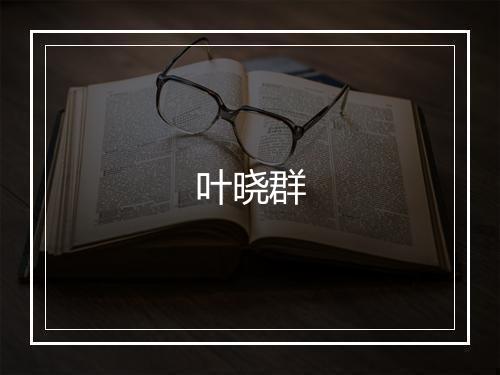 叶晓群