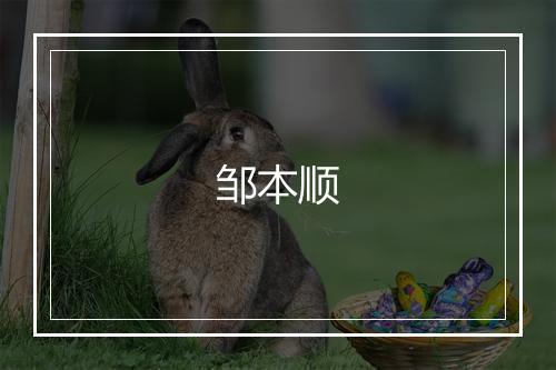 邹本顺