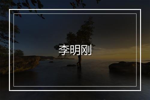 李明刚