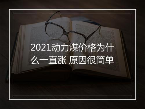 2021动力煤价格为什么一直涨 原因很简单