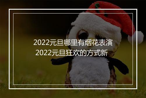 2022元旦哪里有烟花表演 2022元旦狂欢的方式新