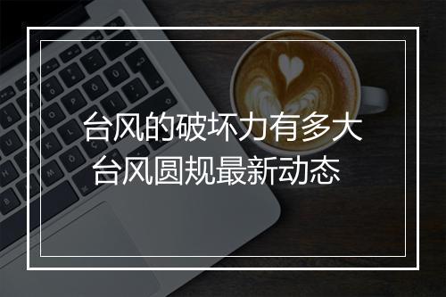 台风的破坏力有多大 台风圆规最新动态