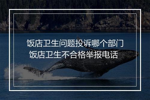 饭店卫生问题投诉哪个部门 饭店卫生不合格举报电话