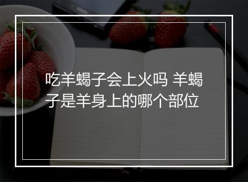 吃羊蝎子会上火吗 羊蝎子是羊身上的哪个部位