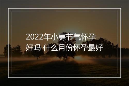 2022年小寒节气怀孕好吗 什么月份怀孕最好