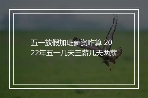 五一放假加班薪资咋算 2022年五一几天三薪几天两薪