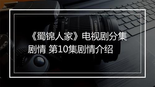 《蜀锦人家》电视剧分集剧情 第10集剧情介绍