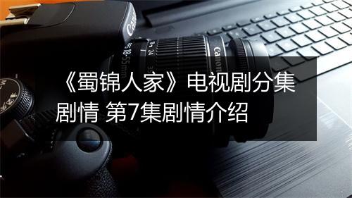 《蜀锦人家》电视剧分集剧情 第7集剧情介绍