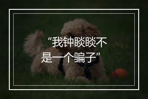 “我钟睒睒不是一个骗子”