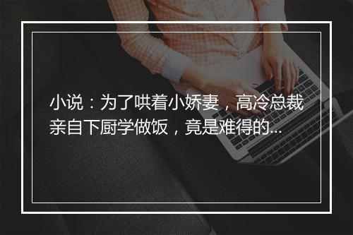 小说：为了哄着小娇妻，高冷总裁亲自下厨学做饭，竟是难得的好吃
