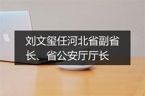 刘文玺任河北省副省长、省公安厅厅长