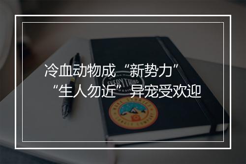 冷血动物成“新势力” “生人勿近”异宠受欢迎