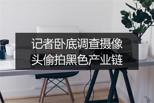 记者卧底调查摄像头偷拍黑色产业链