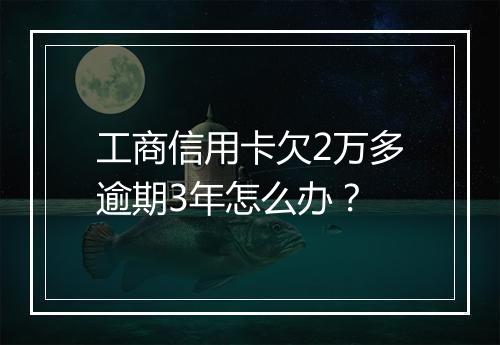 工商信用卡欠2万多逾期3年怎么办？