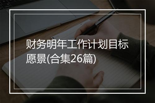财务明年工作计划目标愿景(合集26篇)