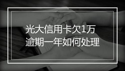光大信用卡欠1万逾期一年如何处理