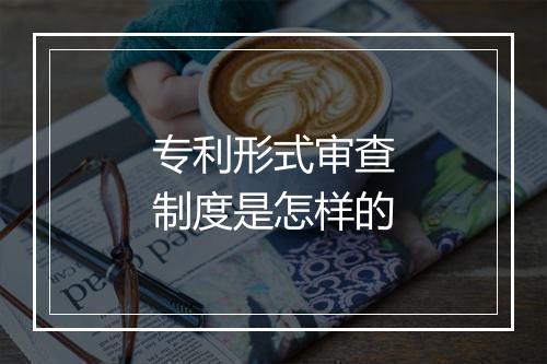 专利形式审查制度是怎样的