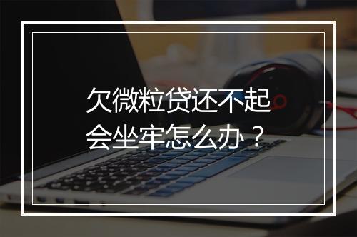 欠微粒贷还不起会坐牢怎么办？