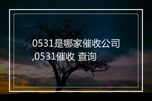 0531是哪家催收公司,0531催收 查询