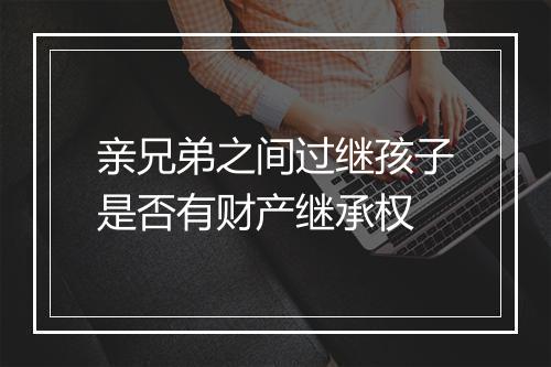 亲兄弟之间过继孩子是否有财产继承权