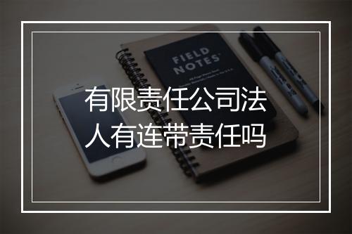 有限责任公司法人有连带责任吗