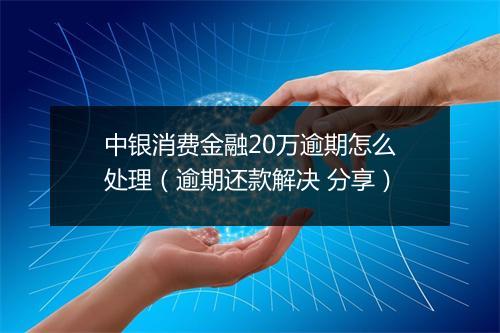 中银消费金融20万逾期怎么处理（逾期还款解决 分享）