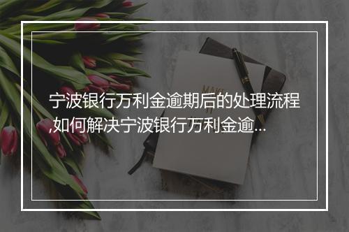 宁波银行万利金逾期后的处理流程,如何解决宁波银行万利金逾期问题