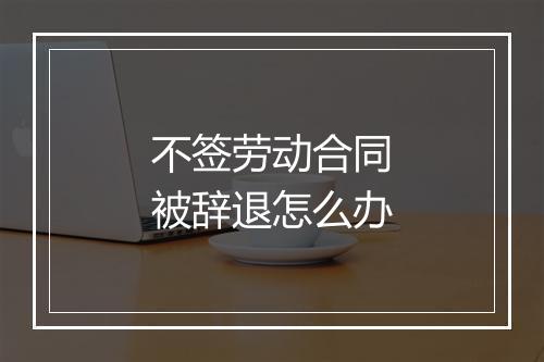 不签劳动合同被辞退怎么办
