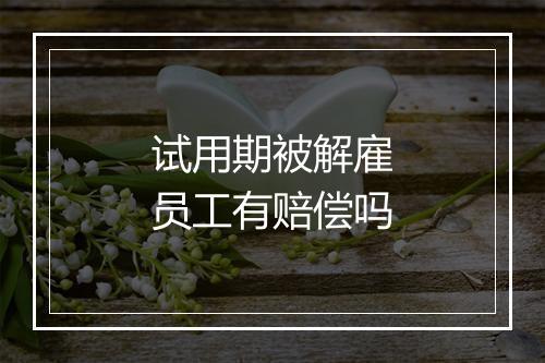 试用期被解雇员工有赔偿吗