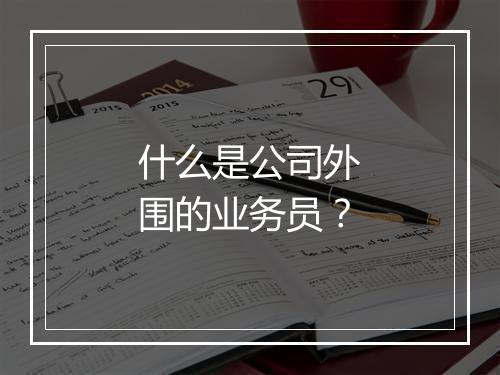 什么是公司外围的业务员？