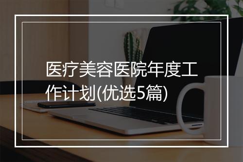 医疗美容医院年度工作计划(优选5篇)