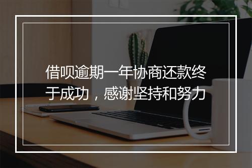 借呗逾期一年协商还款终于成功，感谢坚持和努力