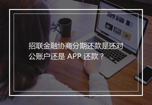 招联金融协商分期还款是还对公账户还是 APP 还款？