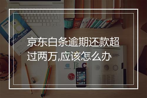 京东白条逾期还款超过两万,应该怎么办