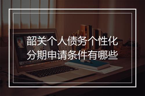 韶关个人债务个性化分期申请条件有哪些