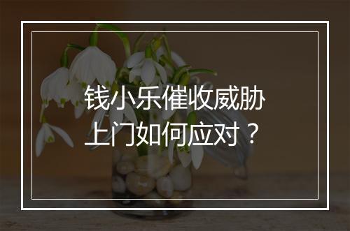 钱小乐催收威胁上门如何应对？