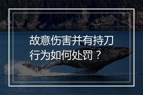 故意伤害并有持刀行为如何处罚？