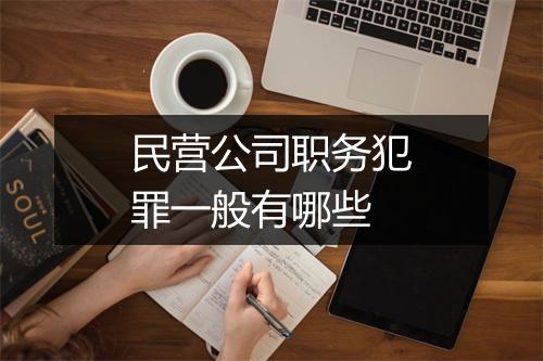 民营公司职务犯罪一般有哪些